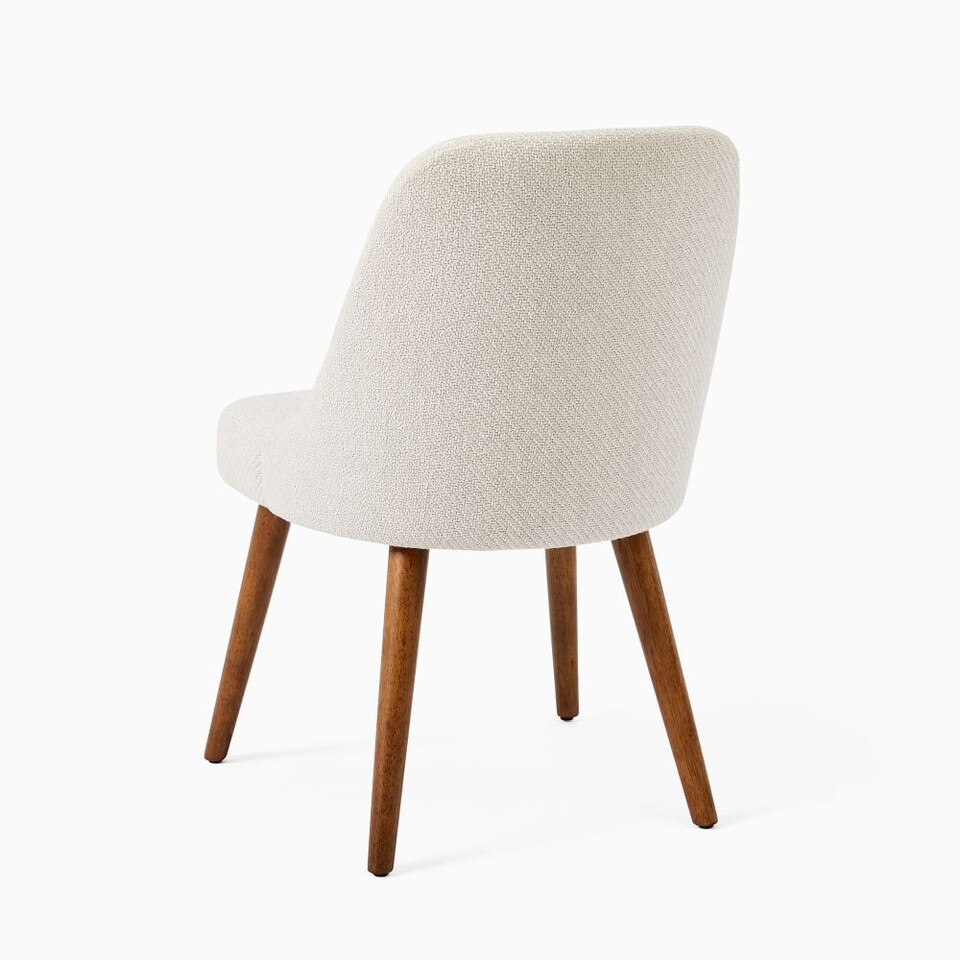 MidCentury Upholstered Dining Chair Wood Legs West Elm UK